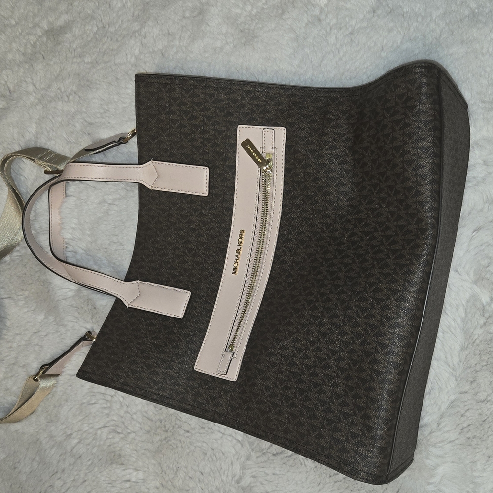 Michael Kors Black and Pink Tote Bag